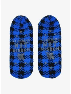 Harry Potter Ravenclaw Crest Plaid Slipper Socks - BoxLunch Exclusive -BoxLunch Shop 19183514 av2
