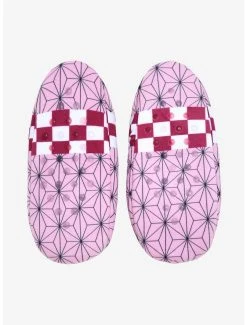 Demon Slayer: Kimetsu No Yaiba Nezuko Kamado Kimono Pattern Slipper Socks - BoxLunch Exclusive -BoxLunch Shop 19183850 av2