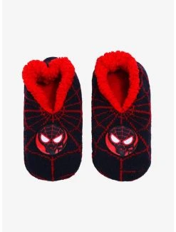 Marvel Spider-Man Miles Morales Chibi Miles Slipper Socks - BoxLunch Exclusive -BoxLunch Shop 19183854 av1