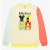 Disney Mickey And Friends Panel Portrait Color Block Crewneck - BoxLunch Exclusive -BoxLunch Shop 19184559 hi