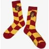 Harry Potter Gryffindor Crest Wavy Checkered Crew Socks - BoxLunch Exclusive 2 Harry Potter Gryffindor Crest Wavy Checkered Crew Socks - BoxLunch Exclusive -BoxLunch Shop 19465588 hi