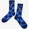 Harry Potter Ravenclaw Crest Wavy Checkered Crew Socks - BoxLunch Exclusive -BoxLunch Shop 19465592 hi