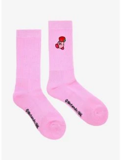 Nintendo Kirby With Strawberry Crew Socks- BoxLunch Exclusive -BoxLunch Shop 19465659 av2