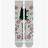 Studio Ghibli Spirited Away No-Face & Chihiro Floral Crew Socks - BoxLunch Exclusive