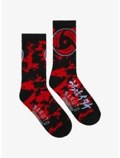Naruto Shippuden Sharingan Tie-Dye Crew Socks - BoxLunch Exclusive -BoxLunch Shop 19465727 av1