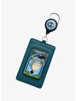 Loungefly Studio Ghibli My Neighbor Totoro Stained Glass Retractable Lanyard - BoxLunch Exclusive -BoxLunch Shop 19555462 av1
