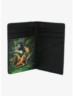 Marvel Black Panther Tropical Flora Logo Bifold Cardholder - BoxLunch Exclusive -BoxLunch Shop 19620004 av1