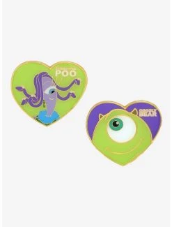 Loungefly Disney Pixar Monsters, Inc. Mike & Celia Pet Names Enamel Pin Set - BoxLunch Exclusive