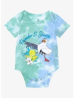 Disney The Little Mermaid Flounder & Scuttle Tie-Dye Infant One-Piece - BoxLunch Exclusive