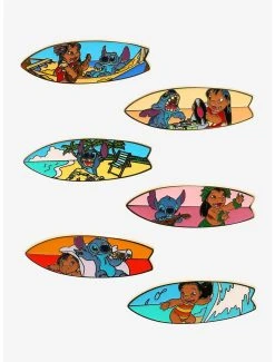 Disney Lilo & Stitch Surfboard Portraits Blind Box Enamel Pin - BoxLunch Exclusive