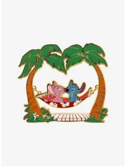 BoxLunch Shop 4 Loungefly Lilo & Stitch: The Series Stitch & Angel Limited Edition Swinging Enamel Pin - BoxLunch Exclusive