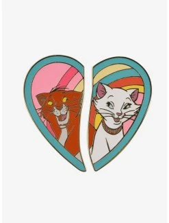 Disney The Aristocats Duchess & Thomas O’Malley Heart Enamel Pin Set - BoxLunch Exclusive