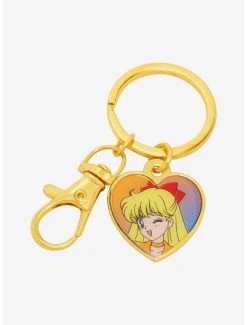 Sailor Moon Sailor Venus Heart Charm Keychain - BoxLunch Exclusive