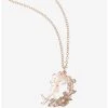 Pretty Guardian Sailor Moon Sailor Chibi Moon Silhouette Floral Necklace - BoxLunch Exclusive -BoxLunch Shop 19958070 hi