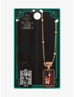 Disney The Nightmare Before Christmas Jack Skellington & Sally Tarot Cards Bestie Necklace Set - BoxLunch Exclusive -BoxLunch Shop 19958086 av2
