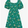 Disney Lady And The Tramp Floral Allover Print Smock Dress - BoxLunch Exclusive -BoxLunch Shop 19960279 hi