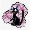 Studio Ghibli Kiki's Delivery Service Jiji Floral Enamel Pin - BoxLunch Exclusive -BoxLunch Shop 19995791 hi